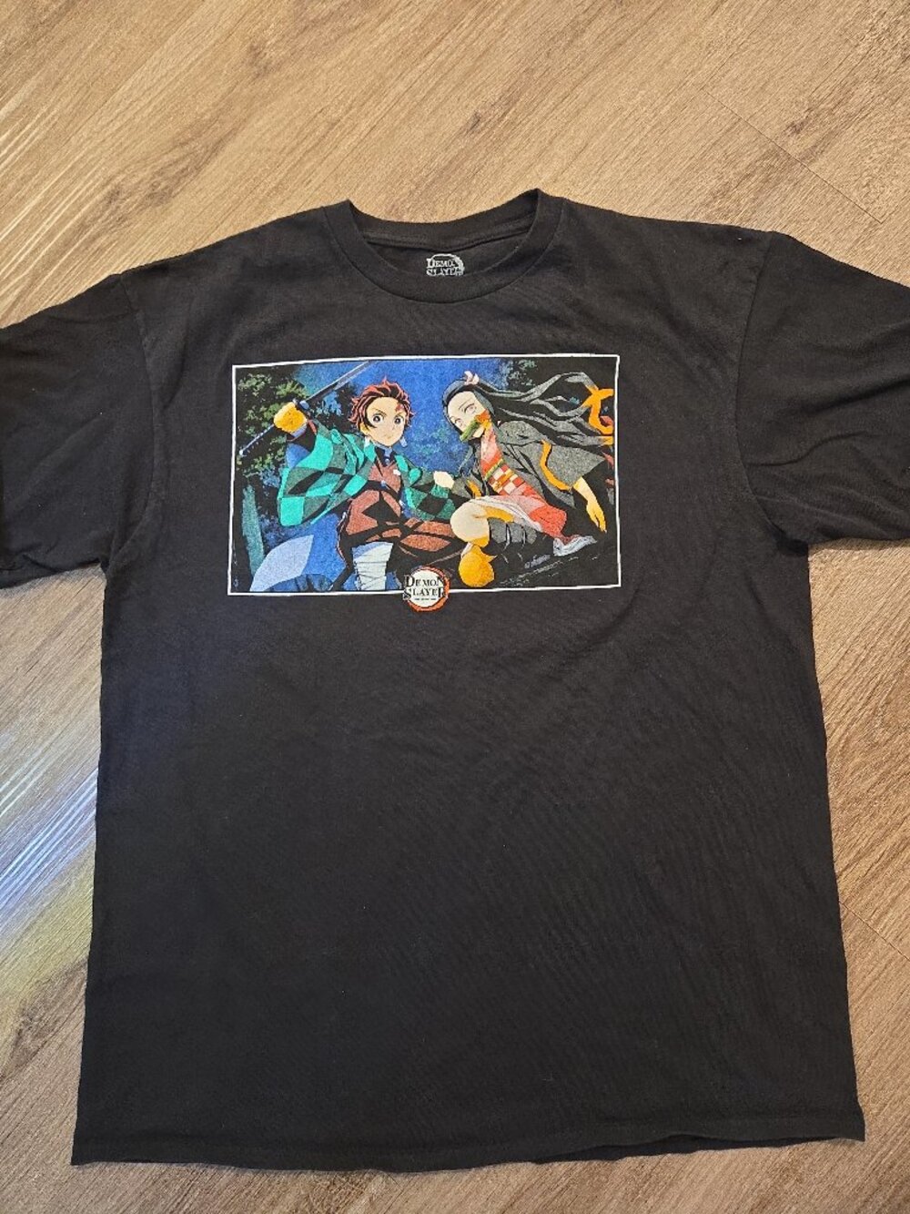 Demon Slayer Tanjiro and Nezuko Black Anime T-Shirt